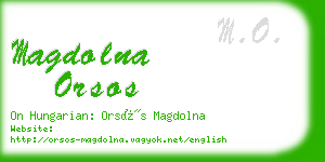magdolna orsos business card