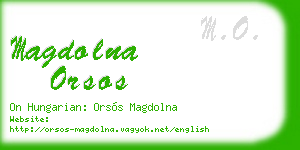 magdolna orsos business card